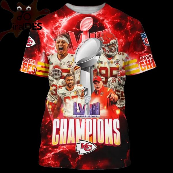 Super Bowl LVIII Champions NFL Kansas City Chiefs Red Style Hoodie 3D Special Edition