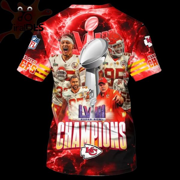 Super Bowl LVIII Champions NFL Kansas City Chiefs Red Style Hoodie 3D Special Edition