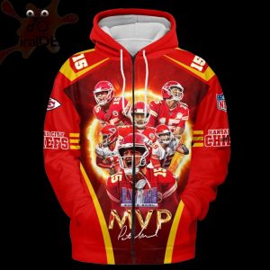 Kansas City Chiefs Patrick Mahomes Wins MVP LVIII Super Bowl Red Style Hoodie 3D