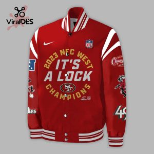 San Francisco 49ers It’s A Lock NFC West Champions Red Baseball Jacket, Jogger, Cap