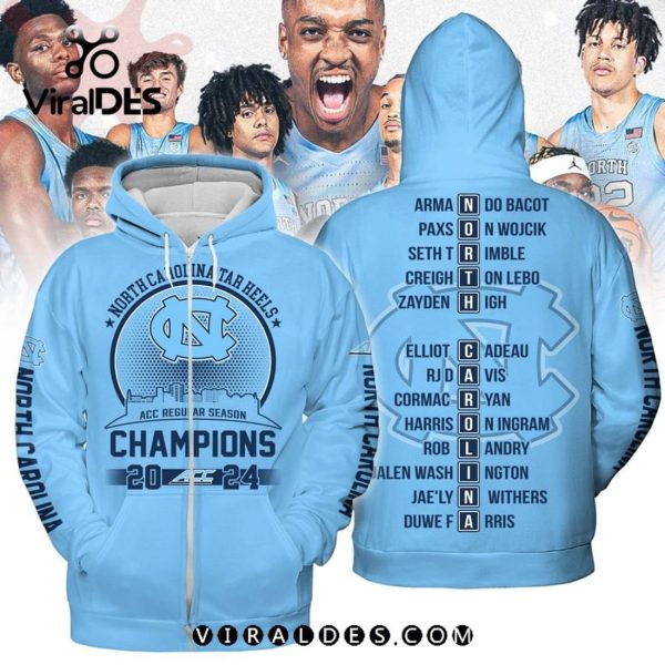 2024 ACC North Carolina Tar Heels Basketball Season Champions Hoodie