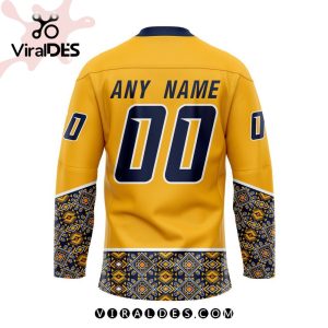 NHL Nashville Predators Personalized Native Design Hockey Jersey