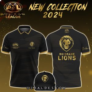 Custom Brisbane Lions AFL Polo, Cap Limited Edition