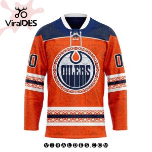 NHL Edmonton Oilers Personalized Native Design Hockey Jersey
