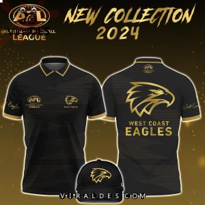 Custom West Coast Eagles AFL Polo, Cap Limited Edition