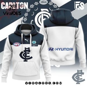 Carlton Blues AFL Combo 2024 White Hoodie, Jogger Limited Edition