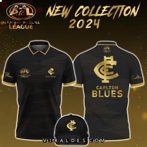 Custom Carlton Blues AFL Polo, Cap Limited Edition