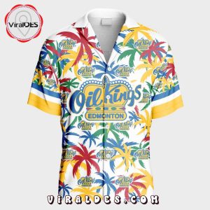 Custom Edmonton Oil Kings Using Away Jersey Color Hawaiian Shirt