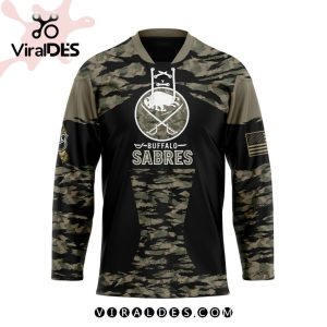NHL Buffalo Sabres Personalized Camo Hockey Jersey Honoring Veterans