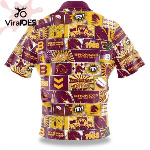 NRL Brisbane Broncos Fanatic Button-Up Hawaiian Shirt