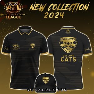 Custom Geelong Cats AFL Polo, Cap Limited Edition