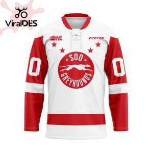 Custom Sault Ste. Marie Greyhounds Away Hockey Jersey