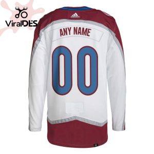 Colorado Avalanche Away Custom Primegreen Pro White Hockey Jersey