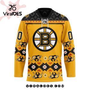 NHL Boston Bruins Personalized Native Design Hockey Jersey