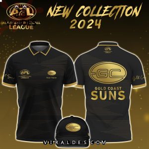 Custom Gold Coast Suns AFL Polo, Cap Limited Edition