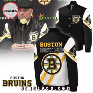 Jim Montgomery Coach Boston Bruins Black Baseball Jacket