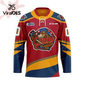 Custom Erie Otters Reverse Retro Pattern Hockey Jersey