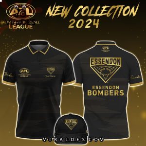 Custom Essendon Bombers AFL Polo, Cap Limited Edition