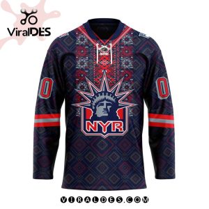NHL New York Rangers Personalized Native Design Hockey Jersey