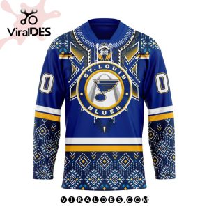 NHL St. Louis Blues Personalized Native Design Hockey Jersey