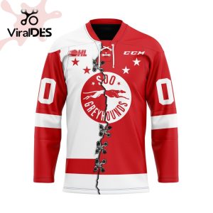 Custom Sault Ste. Marie Greyhounds Mix Home And Away Hockey Jersey