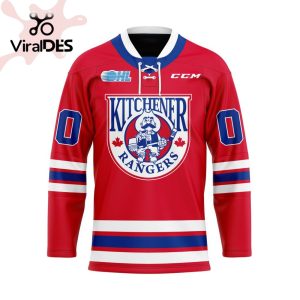 Custom Kitchener Rangers Reverse Retro Pattern Hockey Jersey