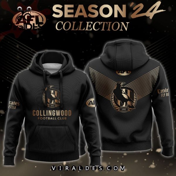 AFL Collingwood Magpies Gold Premier 2024 Hoodie, Jogger, Cap