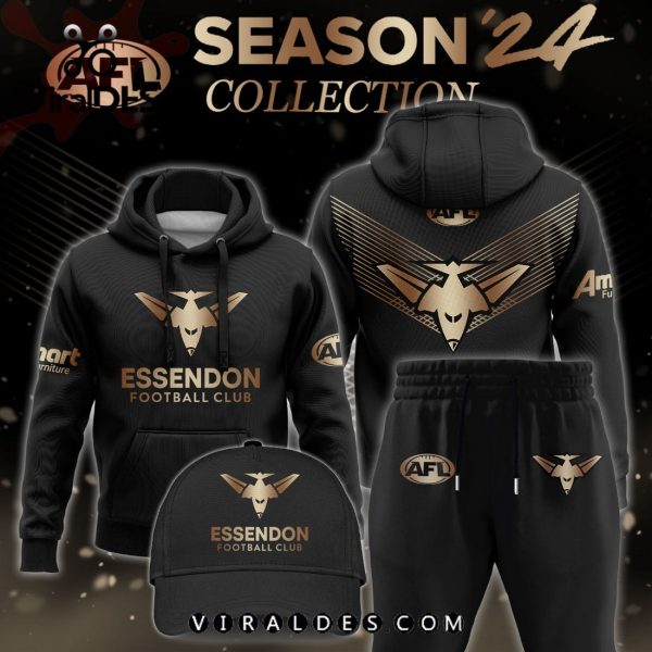 AFL Essendon Bombers Gold Premier 2024 Hoodie, Jogger, Cap