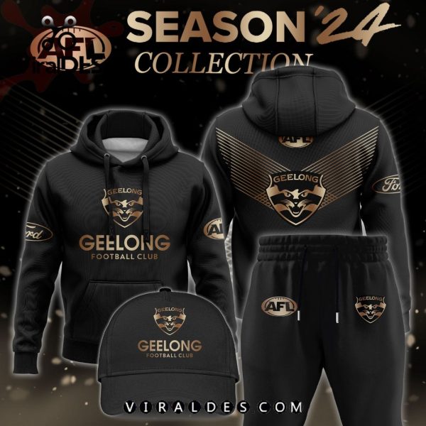 AFL Geelong Cats Gold Premier 2024 Hoodie, Jogger, Cap