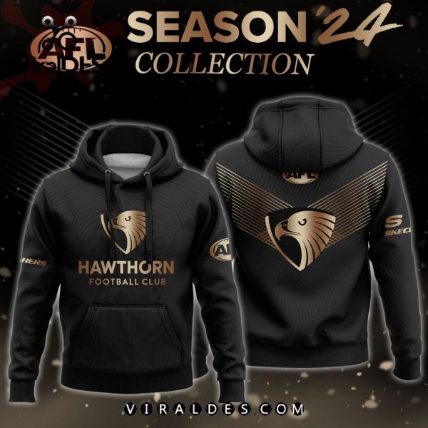 AFL Hawthorn Hawks Gold Premier 2024 Hoodie, Jogger, Cap