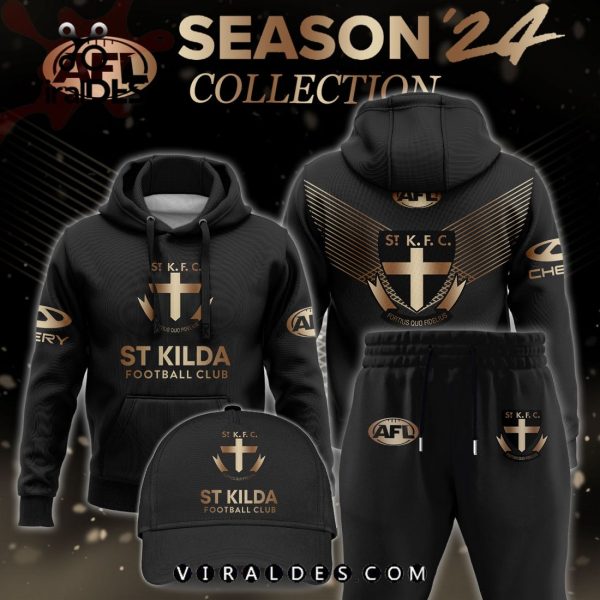 AFL St Kilda Saints Gold Premier 2024 Hoodie, Jogger, Cap