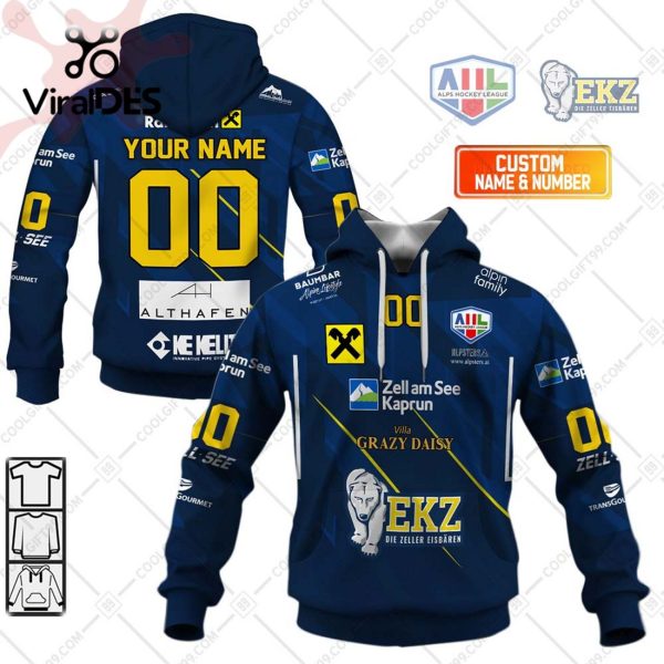 Alps Hockey League EK Zeller Eisbaren Jersey Style Hoodie 3D