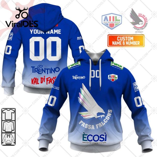 Alps Hockey League HC Fassa Falcons Jersey Style Hoodie 3D