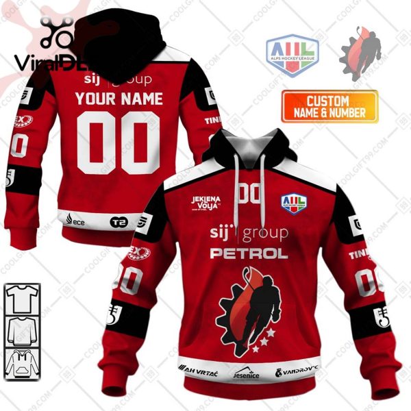 Alps Hockey League HDD SIJ Acroni Jesenice Jersey Style Hoodie 3D