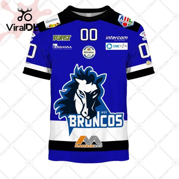 Alps Hockey League Wipptal Broncos Weihenstephan Jersey Style Hoodie 3D