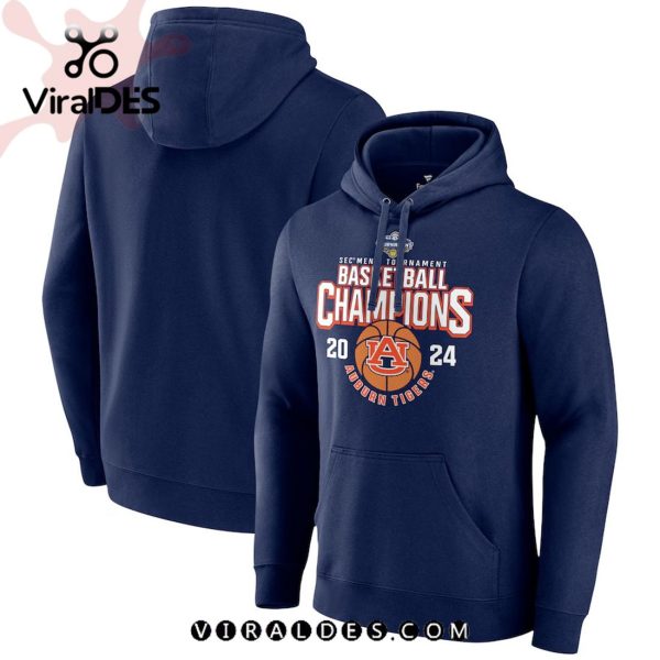 Auburn Tigers 2024 SEC Conference Tournament Champions Navy Hoodie