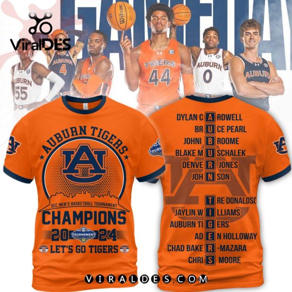 Auburn Tigers 2024 SEC Conference Tournament Champions Orange Hoodie