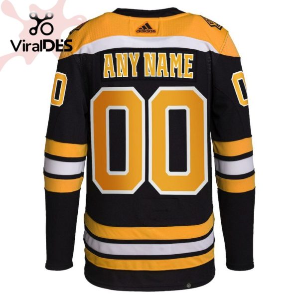 Boston Bruins Home Primegreen Pro Custom Black Hockey Jersey
