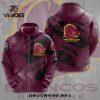 Custom Name Brisbane Broncos Luxury White Design Hoodie 3D