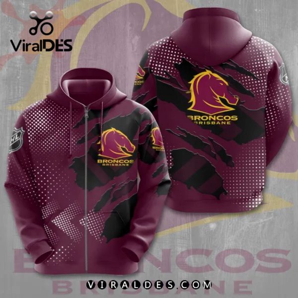 Brisbane Broncos NRL New Luxury Design Hoodie 3D Limited