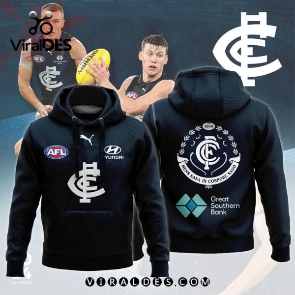 Carlton Blues AFL Combo 2024 Black Hoodie, Jogger Limited Edition