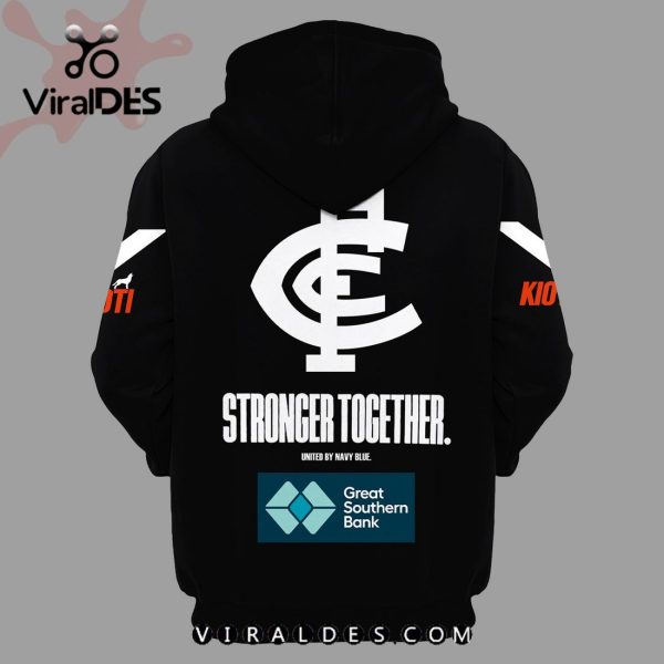 Carlton Blues FC Stronger Together Black Hoodie, Jogger, Cap