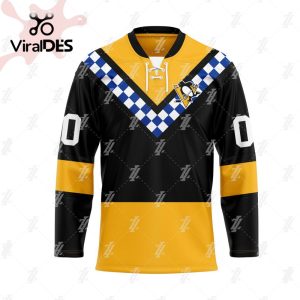 Custom Pittsburgh Penguins Specialized Flying Jersey X Morden Stadium Hockey Jersey