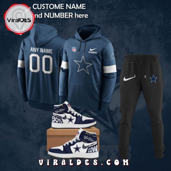 Custom Dallas Cowboys Football Navy Hoodie, Jogger, Cap