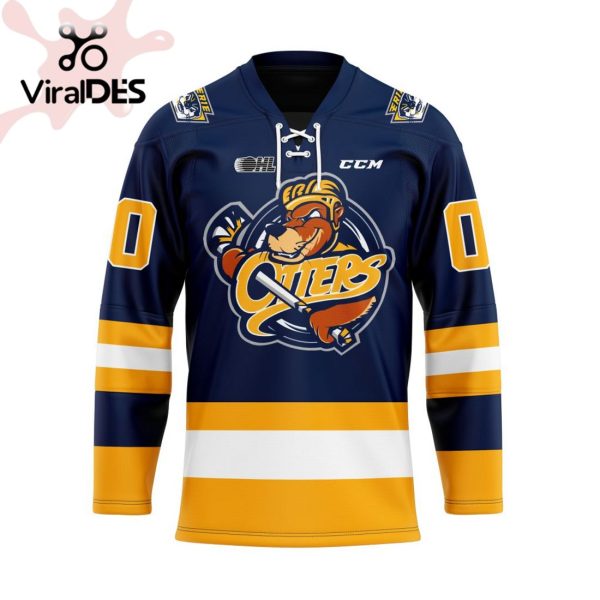 Custom Erie Otters Home Hockey Jersey