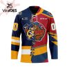 Custom Erie Otters Reverse Retro Pattern Hockey Jersey