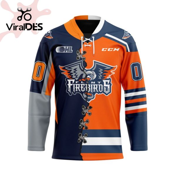 Custom Flint Firebirds Mix Home And Retro Hockey Jersey