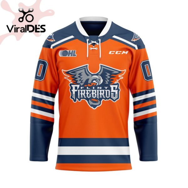 Custom Flint Firebirds Reverse Retro Pattern Hockey Jersey