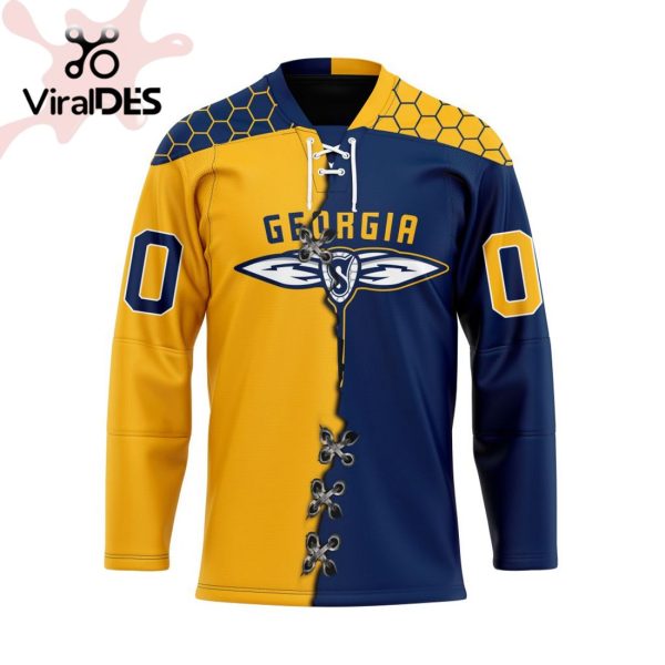 Custom Georgia Swarm Mix Home And Away Team Hockey Jersey