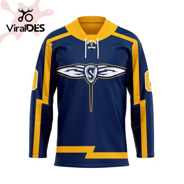 Custom Georgia Swarm Special Reverse Retro Pattern Hockey Jersey